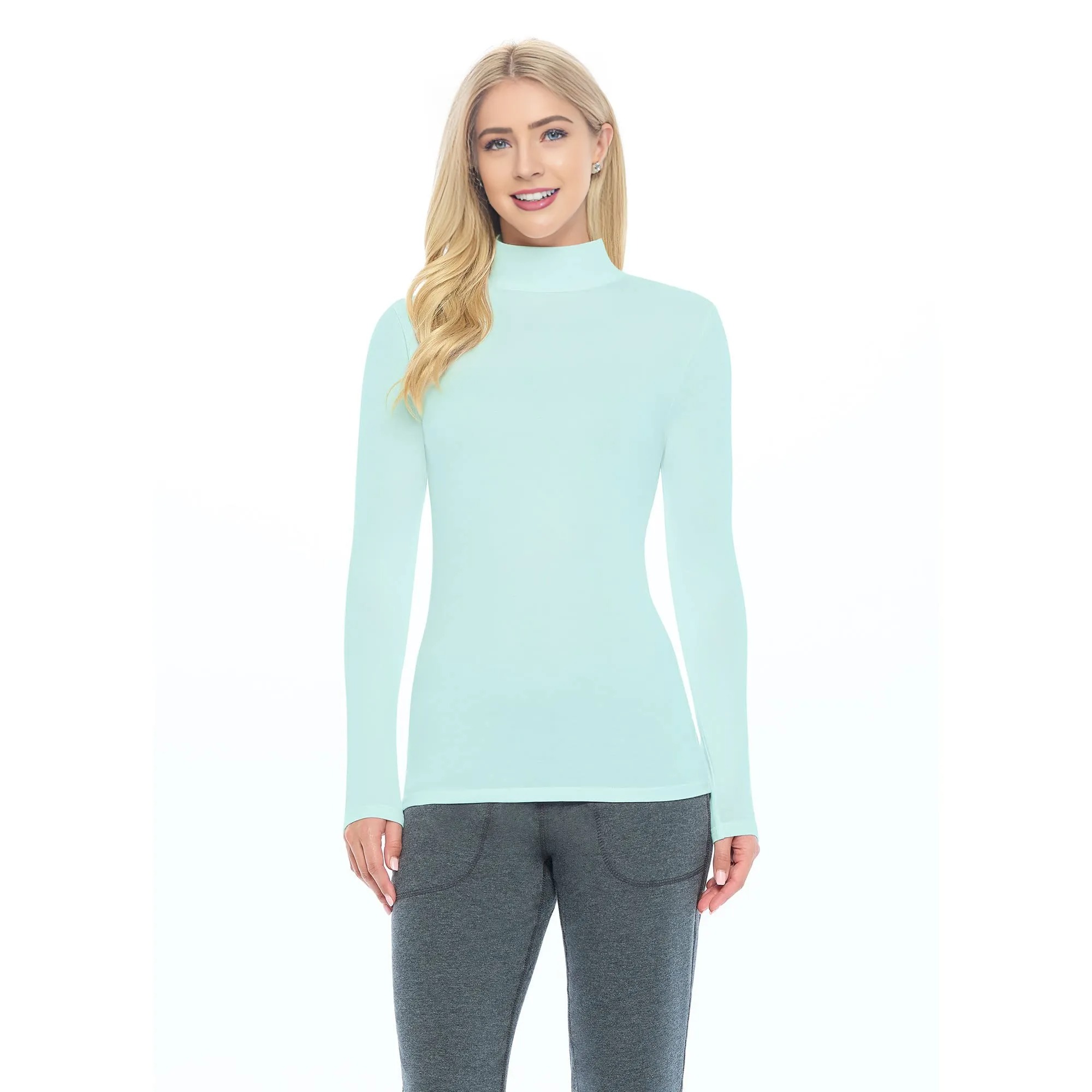 Women's Long Sleeve Turtle-Neck T-Shirt Under Scrub - Image 10