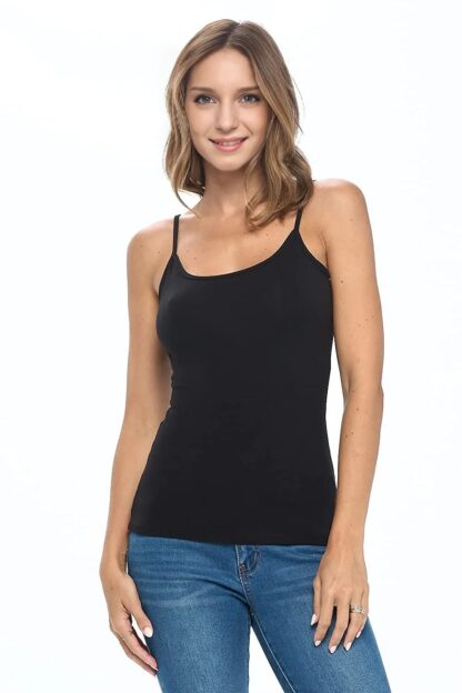Women's Cotton Stretch Camisole with Adjustable Strap - Image 2