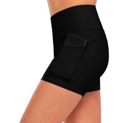 Women High Waist Yoga Shorts with Pockets - Image 9