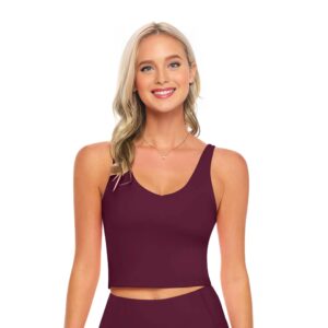 Women’s Longline Padded Sports Bra Yoga Top