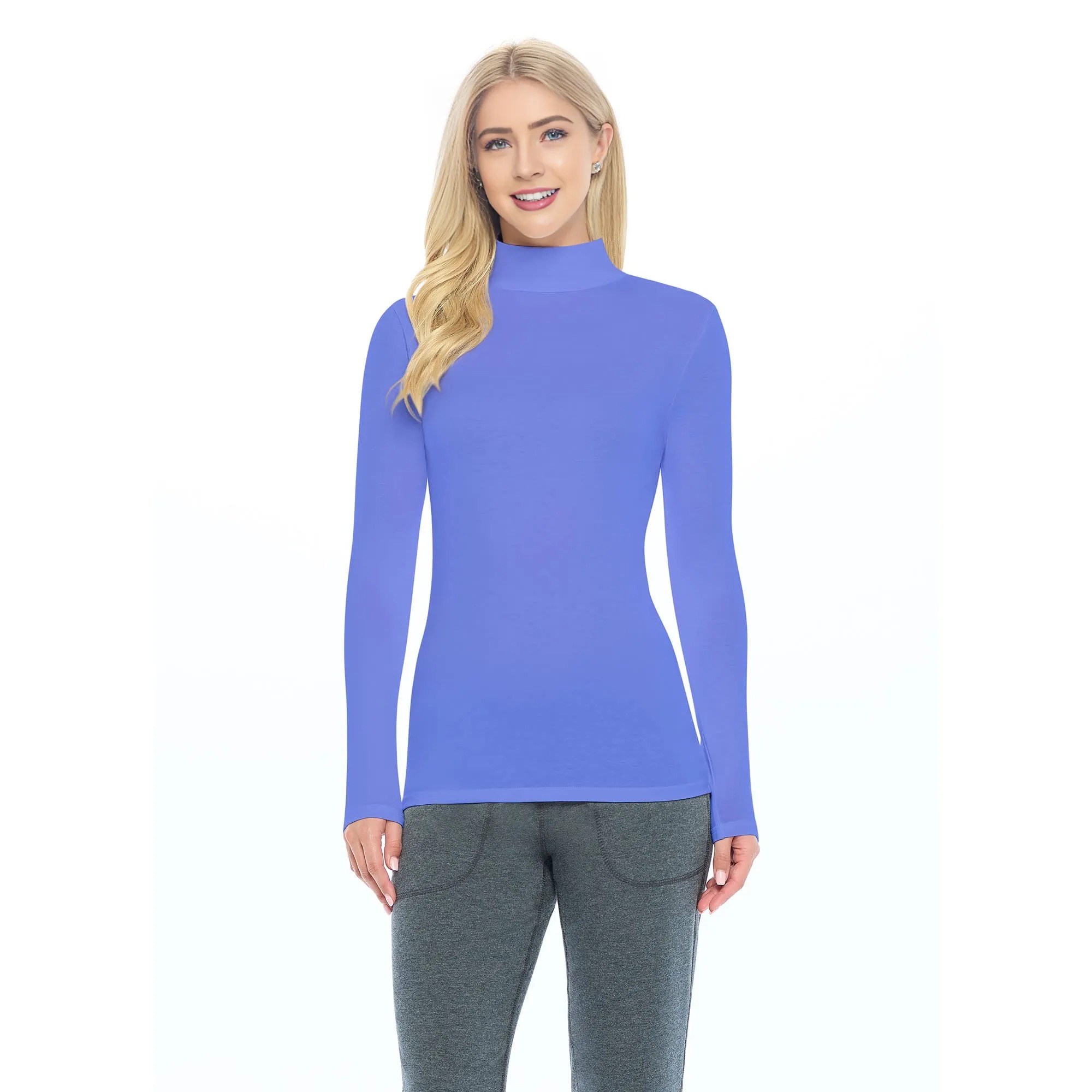 Women's Long Sleeve Turtle-Neck T-Shirt Under Scrub - Image 13