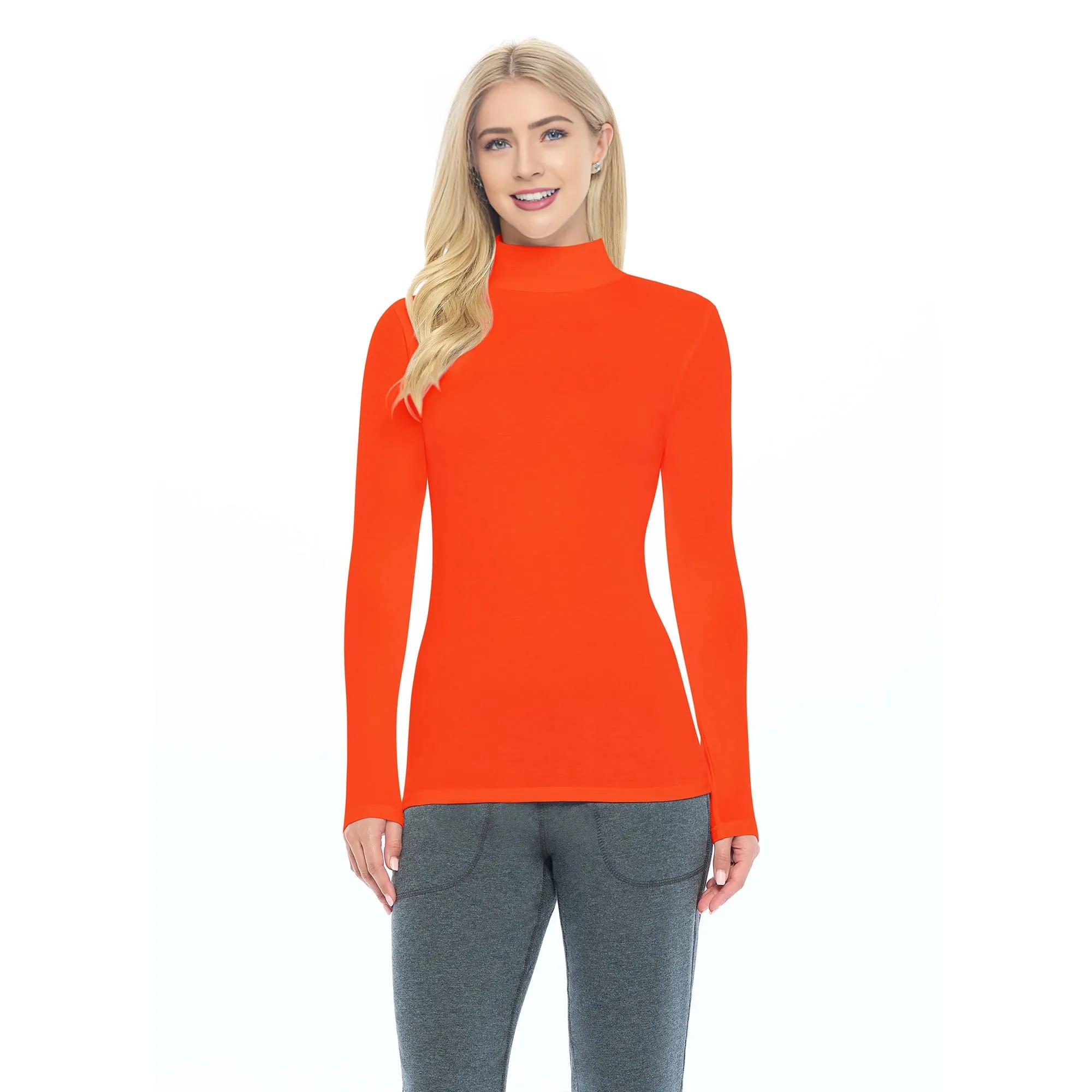 Women's Long Sleeve Turtle-Neck T-Shirt Under Scrub - Image 3