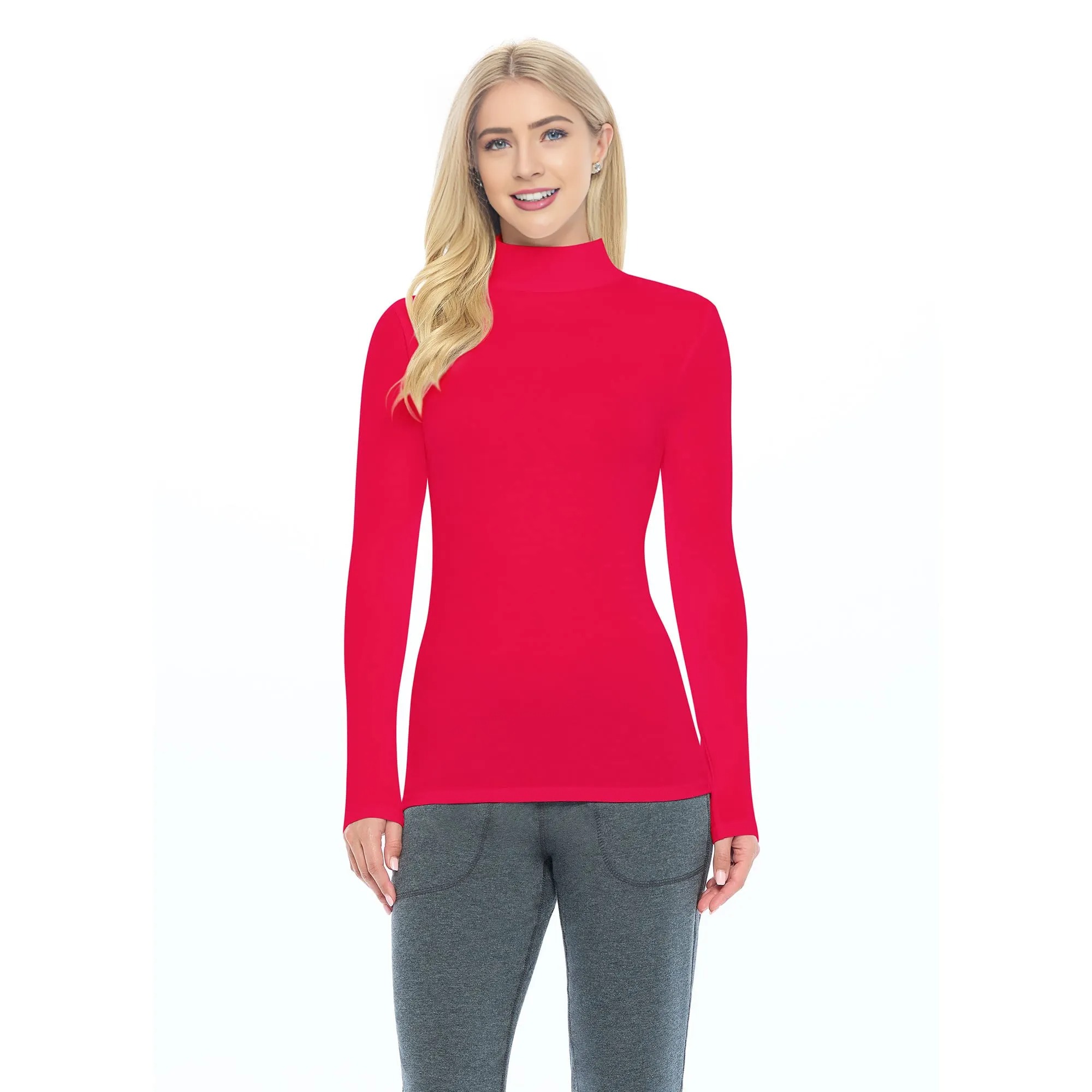 Women's Long Sleeve Turtle-Neck T-Shirt Under Scrub - Image 5