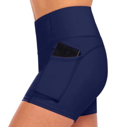 Women High Waist Yoga Shorts with Pockets - Image 6