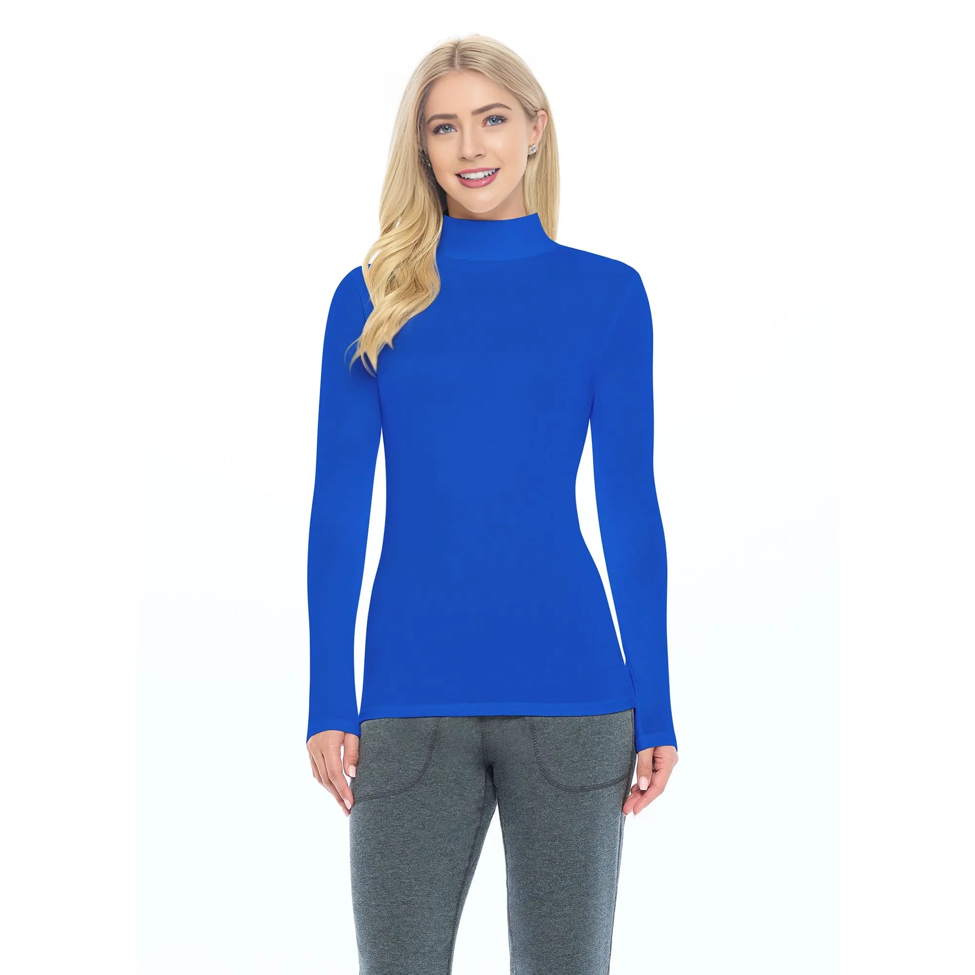 Women's Long Sleeve Turtle-Neck T-Shirt Under Scrub - Image 7