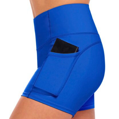 Women High Waist Yoga Shorts with Pockets - Image 7