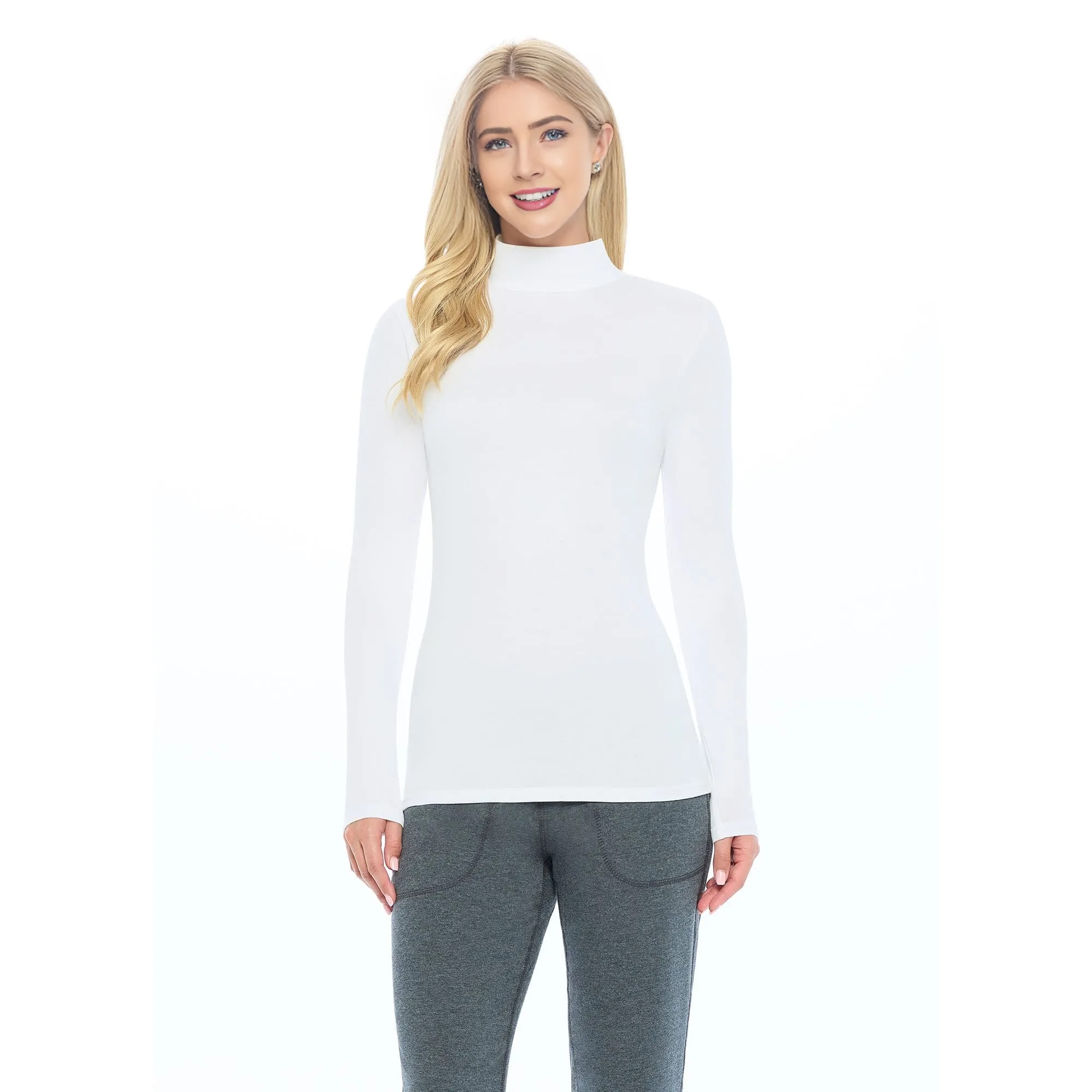Women's Long Sleeve Turtle-Neck T-Shirt Under Scrub - Image 8