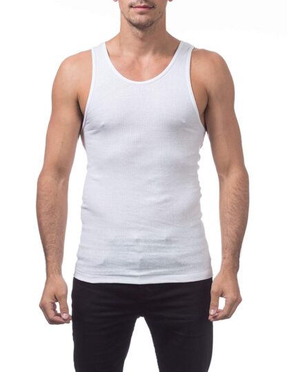 Men's 100% Cotton Classic Rib Tank Top A-Shirts